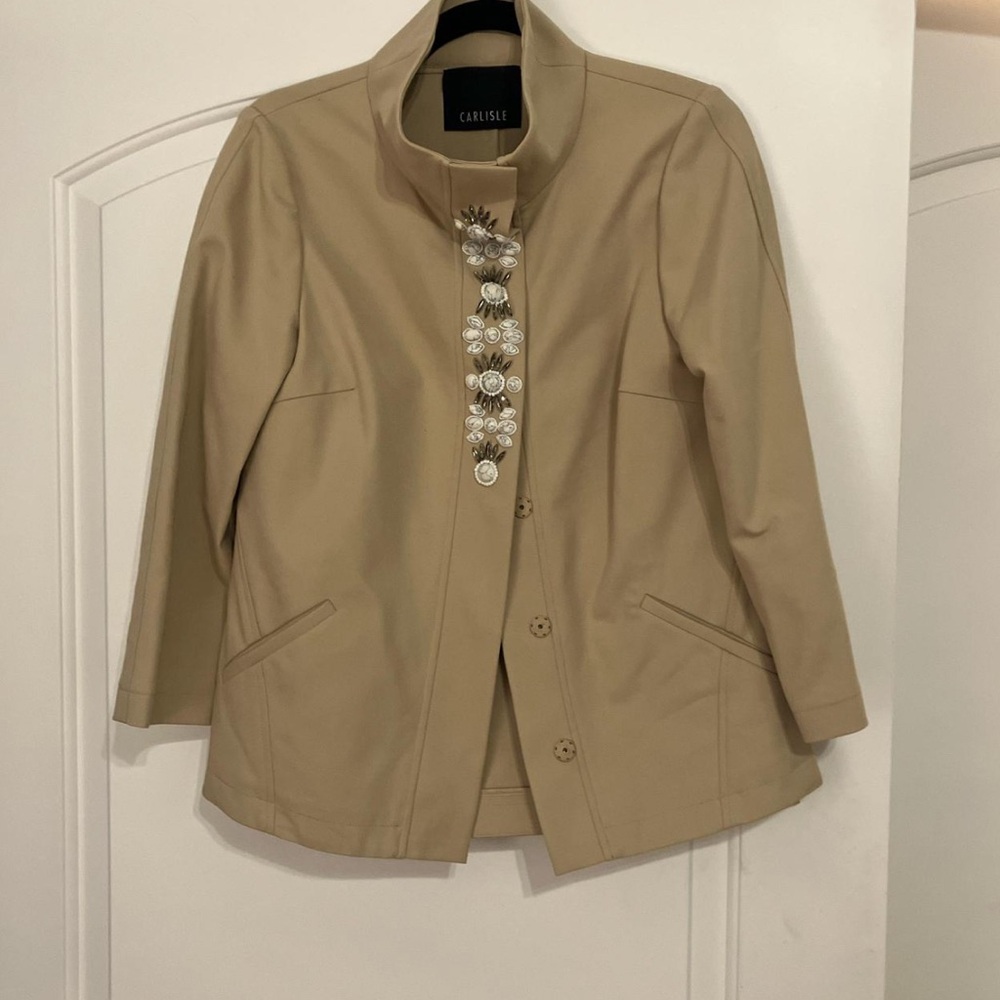 Lovely spring swing coat with Embellished Buttons - Picture 6 of 6